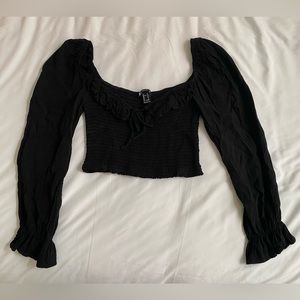 Forever 21 - Puffed Long Sleeved Crop Top - Medium